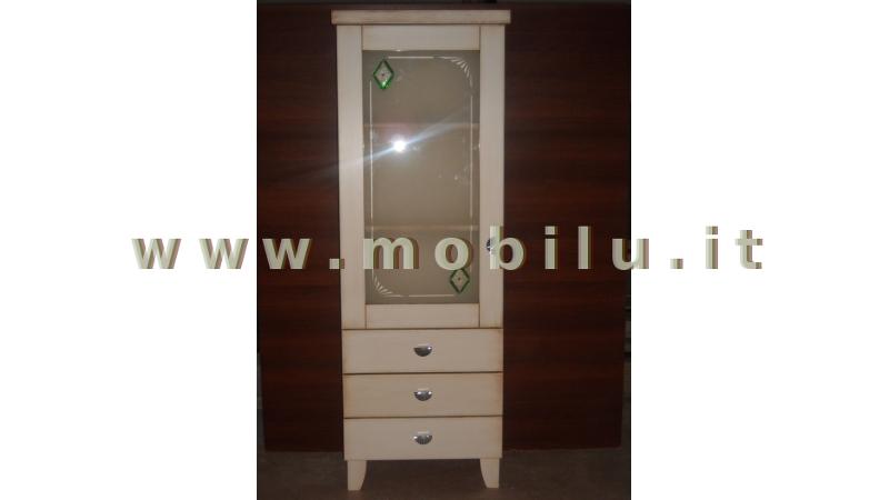 Complementi di arredo in Lecce e provincia Vetrinette in legno massello laccato avorio