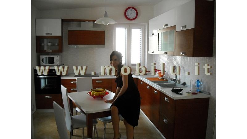 Cucine componibili Lecce e provincia realizzate in novolegno rivestito Rovere sbiancato